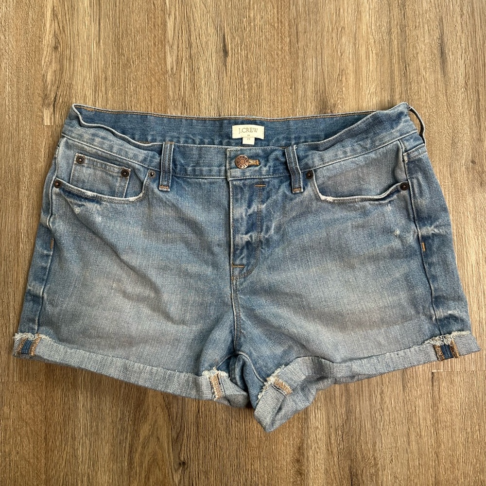 JCrew Roll Up Denim Shorts